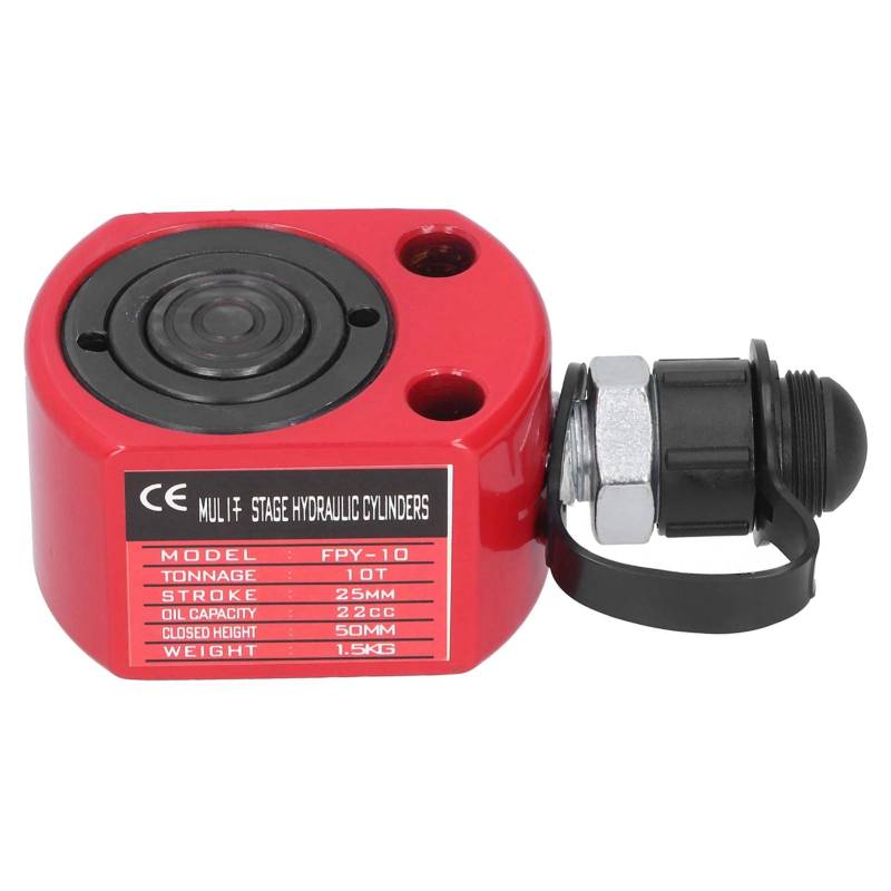 Hydraulic Cylinder 10T | Separate Hollow Hole Plunger Functional Tool | Industrial Hydraulic Cylinder for Electricity/Processing/Machinery | 45# Steel, ZG3 / 8in Connector, FPY von REXVTNS