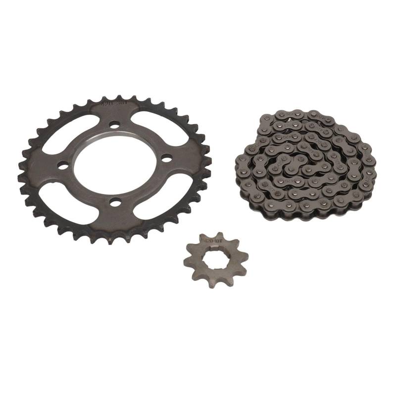 REXVTNS 420 Chain Sprocket Set 10T / 36T | Steel Drive Chain & Sprockets for Scooters/Motorcycles/ATVs | 60 Link Heavy Duty Chain | DIY Enhancement Kit von REXVTNS
