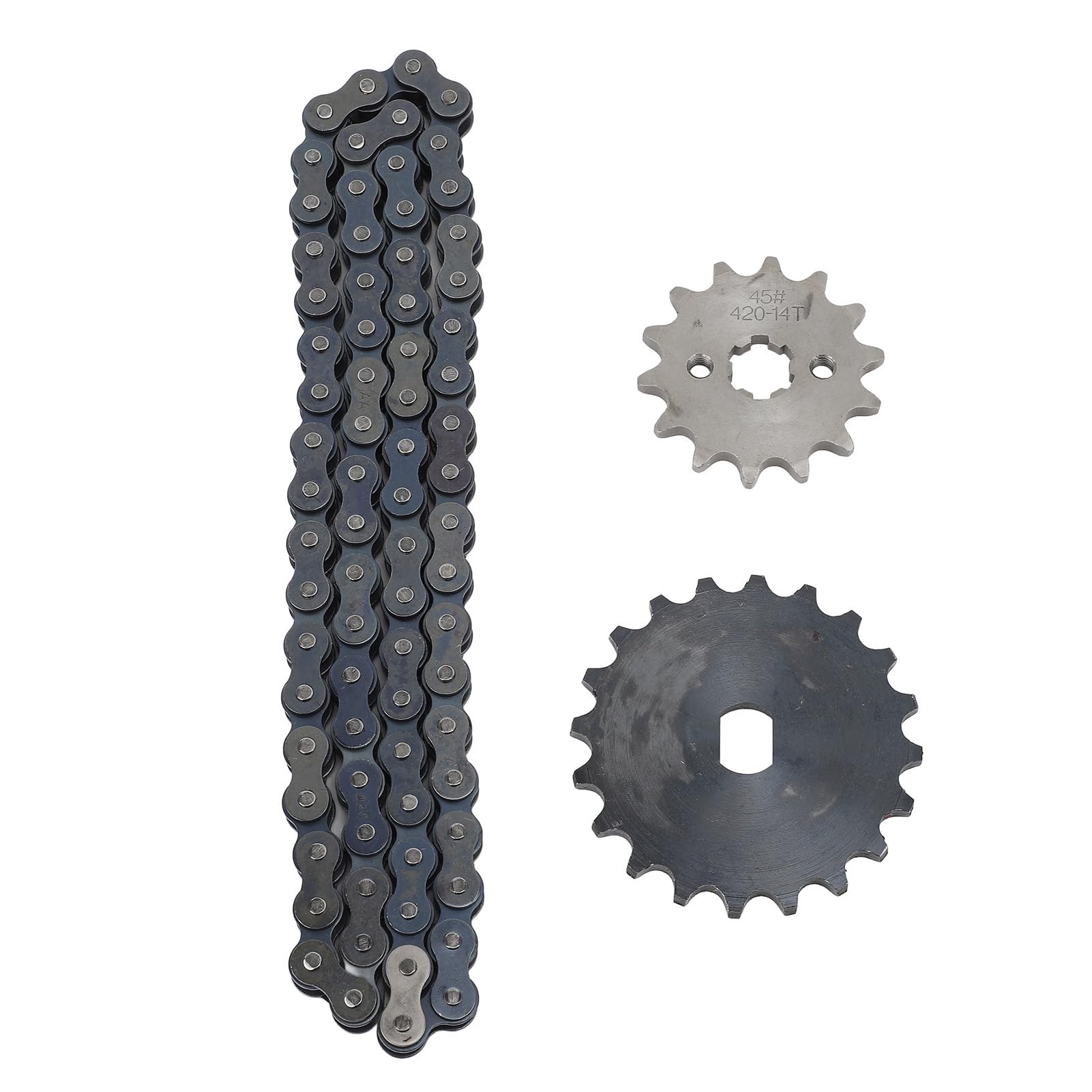 REXVTNS 420 Motorcycle Drive Chain & Sprocket Set | 14T Rear & 20T H Hole Sprocket | Heavy - Duty Steel for ATV/Off - Road Motorcycle/Kart | Long - Lasting Transmission Kit REXVTNS 420 Motorcycle Drive Chain & Sprocket Set | 14T Rear & 20T H Hole Sprocket | Heavy - Duty Steel for ATV/Off - Road Motorcycle/Kart | Long - Lasting Transmission Kit von REXVTNS