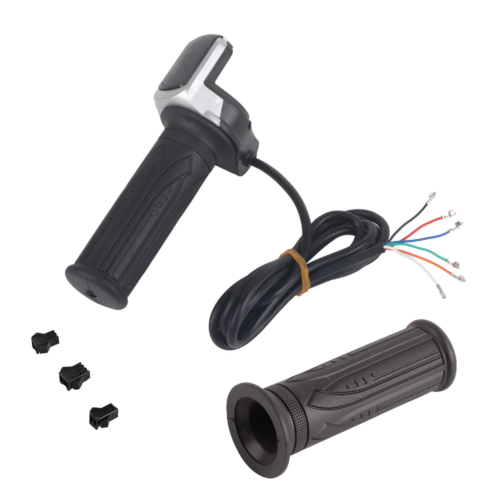Weather - protected LCD Handlebar Grip | 36V / 48V Throttle for Electric Ride/Scooter/Car | Ergonomic Secure - grip Design | 1.5m Cable with LED Display (48V) von REXVTNS