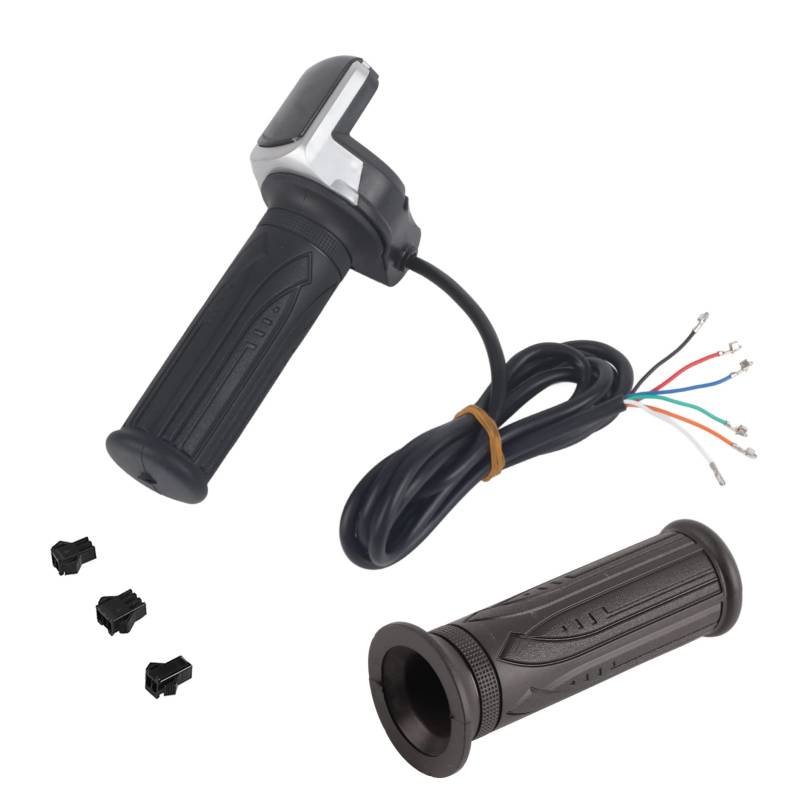 Weather - protected LCD Handlebar Grip | 36V / 48V Throttle for Electric Ride/Scooter/Car | Ergonomic Secure - grip Design | 1.5m Cable with LED Display (48V) von REXVTNS