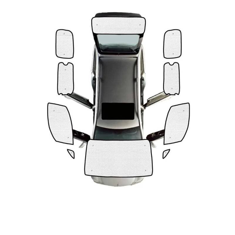 Autofenster Sonnenschutz Auto-Vollabdeckungen Zusammenklappbare Sonnenblenden Fensterschattierung, Sonnenschutz Zubehör Für Nissan NV 200 Evalia Vanette 2010~2014 2015 2016 Solljusskydd(All Sunshade von RFSHOP