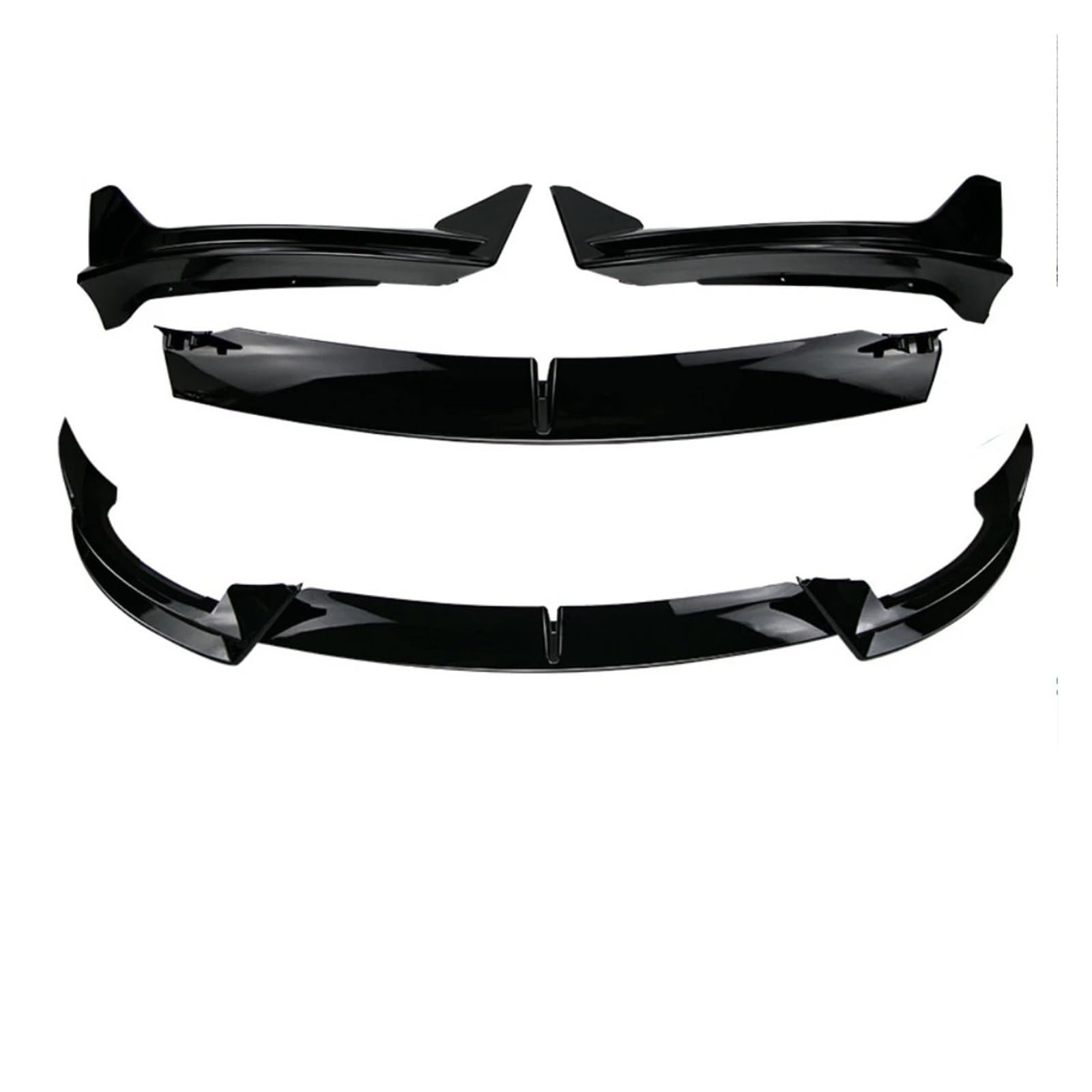 Frontspoiler 3-teilig Für Tesla Für Moll Y 2020 2021 2022 2023 2024 Für Tesla Für Moll 3 2017–2023 Frontspoilerlippe Frontspoilerlippe Im V-Stil Auto Frontstoßstange(3 Bright Black) von RFSHOP