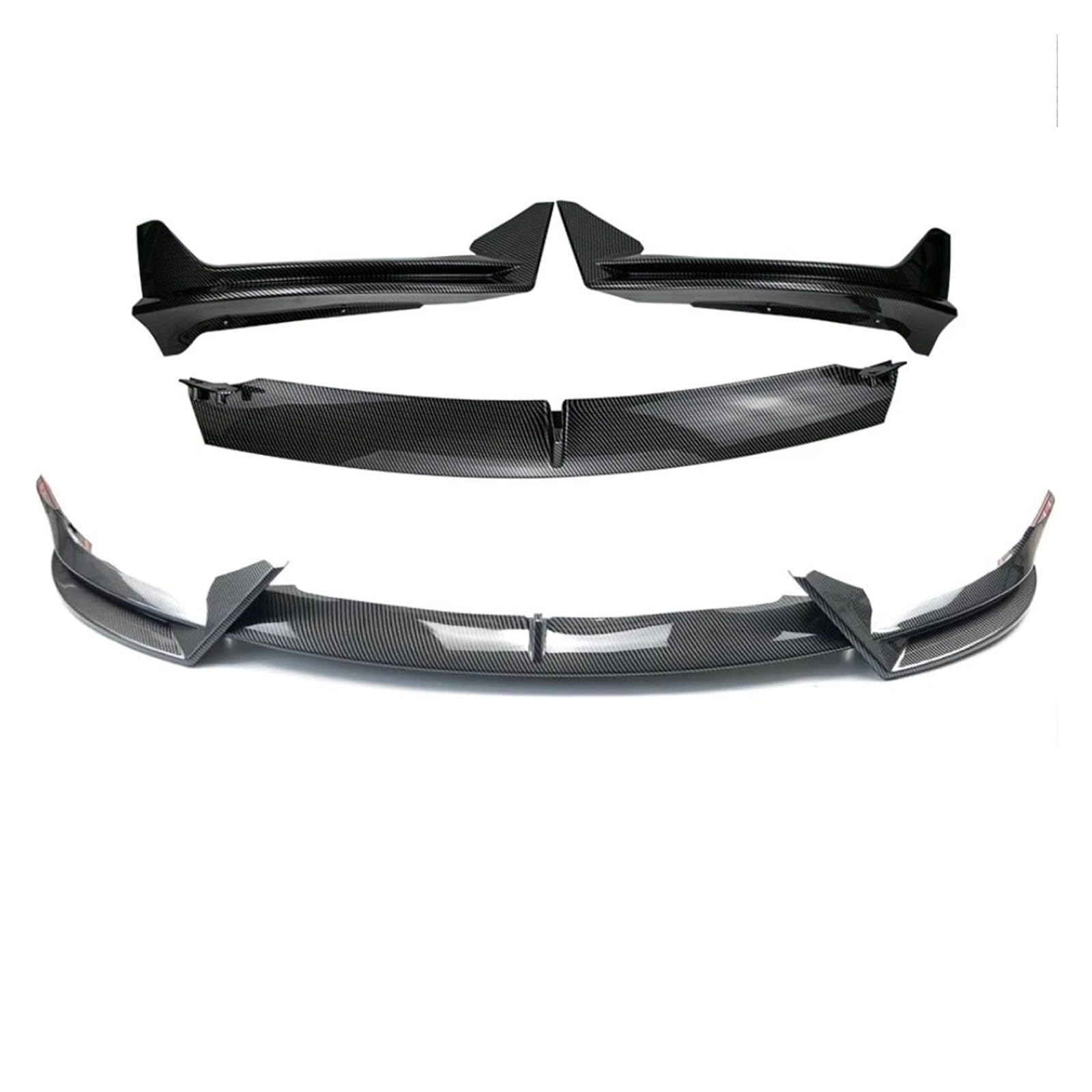 Frontspoiler 3-teilig Für Tesla Für Moll Y 2020 2021 2022 2023 2024 Für Tesla Für Moll 3 2017–2023 Frontspoilerlippe Frontspoilerlippe Im V-Stil Auto Frontstoßstange(3 Bright Carbon) von RFSHOP