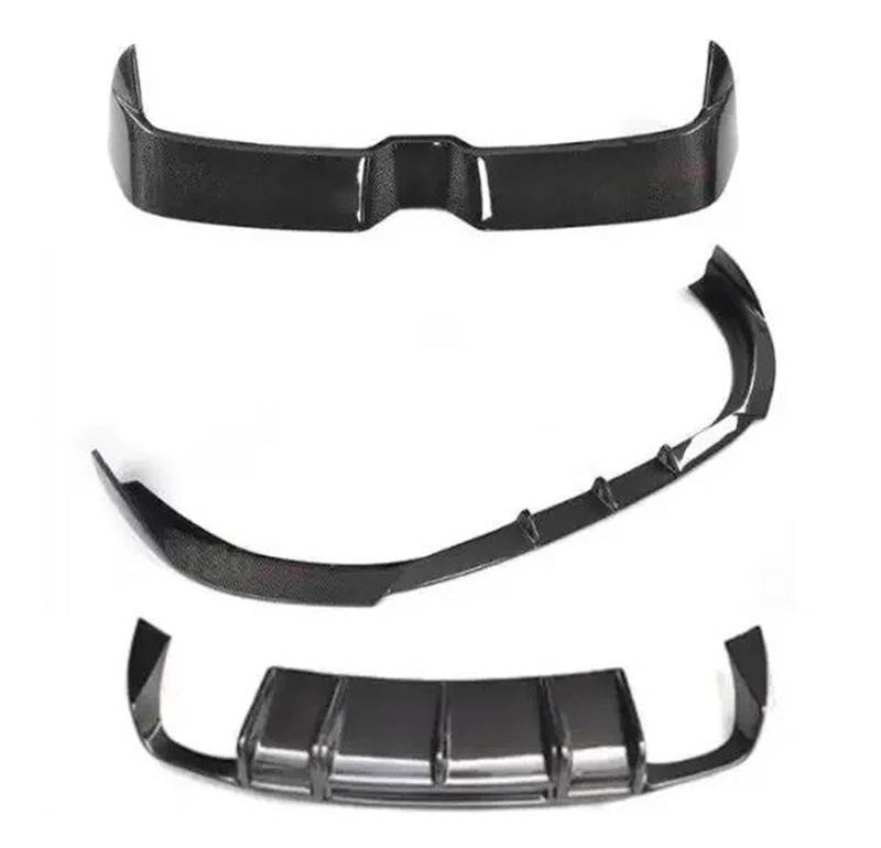 Frontspoiler Echte Carbonfaser-Stoßstange, Frontlippe, Heckdiffusor, Dachspoiler, Komplettes Bodykit Für A3 S3, Für S-Line Schrägheck 2014, 2015, 2016 Auto Frontstoßstange(Body kit B) von RFSHOP