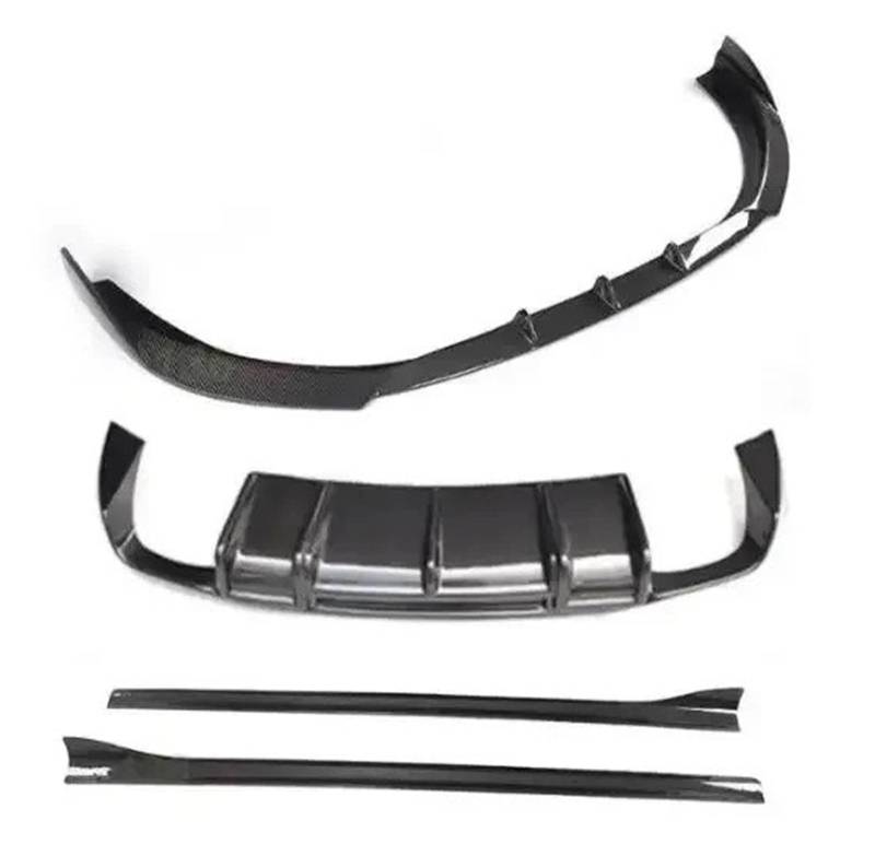 Frontspoiler Echte Carbonfaser-Stoßstange, Frontlippe, Heckdiffusor, Dachspoiler, Komplettes Bodykit Für A3 S3, Für S-Line Schrägheck 2014, 2015, 2016 Auto Frontstoßstange(Body kit C) von RFSHOP