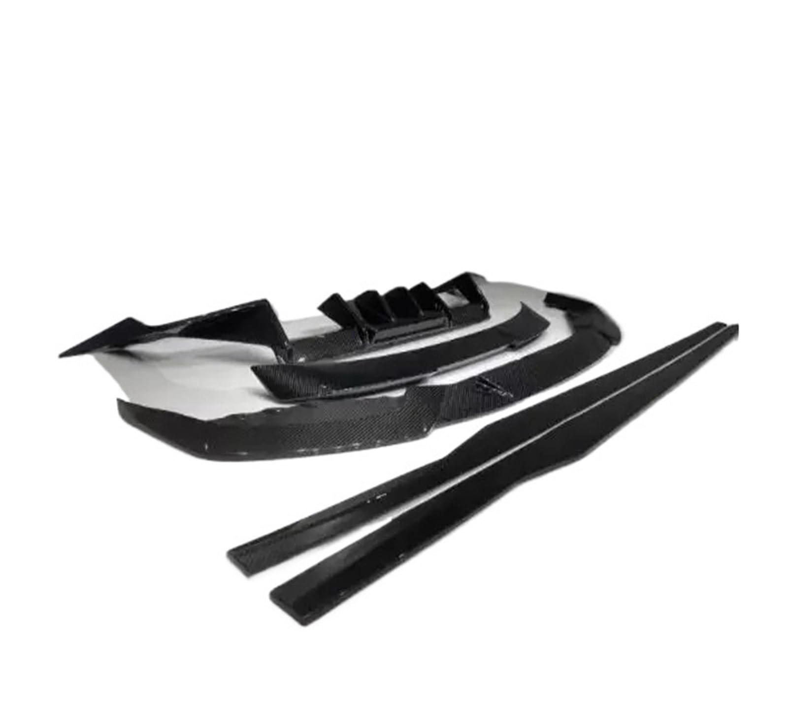 Frontspoiler Echtes Trockenes Carbon Stoßfänger Vorne Lippe Heckdiffusor Spoiler Seitenschweller R44 Ganzkörper-Kit Für G87 Für M2 2023 2024 Auto Frontstoßstange(Body kit D) von RFSHOP