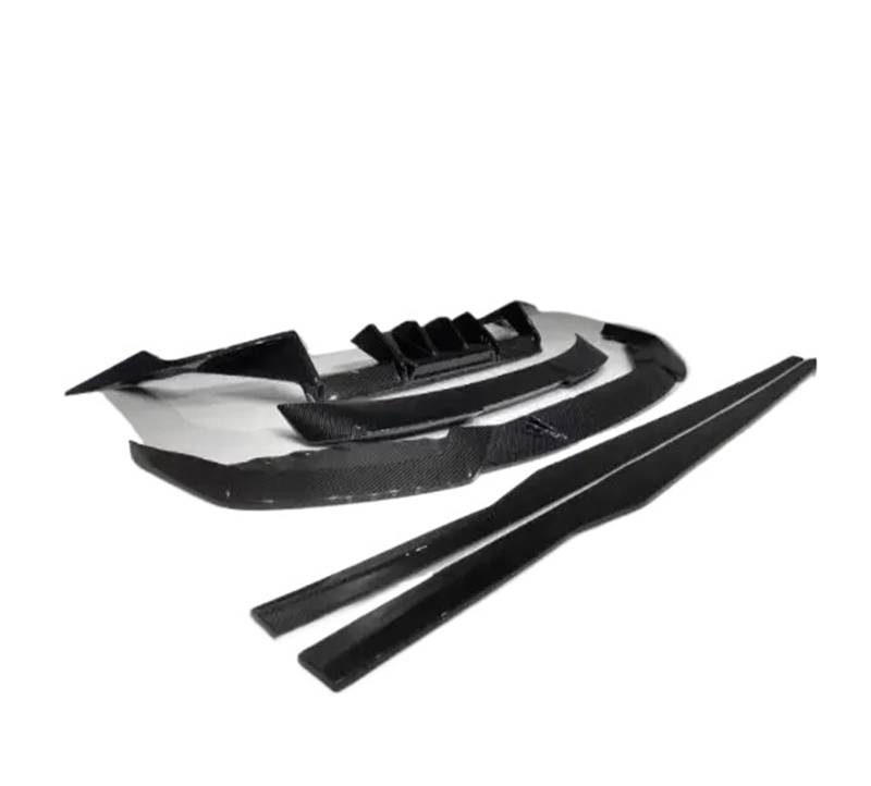 Frontspoiler Echtes Trockenes Carbon Stoßfänger Vorne Lippe Heckdiffusor Spoiler Seitenschweller R44 Ganzkörper-Kit Für G87 Für M2 2023 2024 Auto Frontstoßstange(Body kit D) von RFSHOP