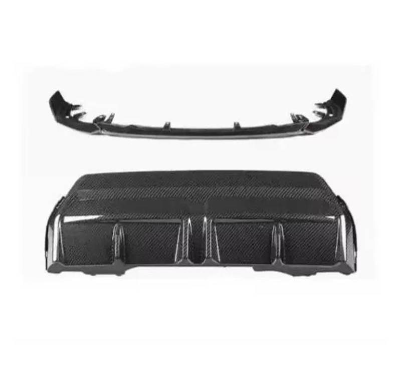 Frontspoiler Echtes Trockenes Carbon Stoßfänger Vorne Lippengrill Heckdiffusor Spoiler Seitenschweller Radbraue Spiegelkappe Für G42 M240i Coupé 2022 2023 2024 2025 Auto Frontstoßstange(Body Kit A) von RFSHOP