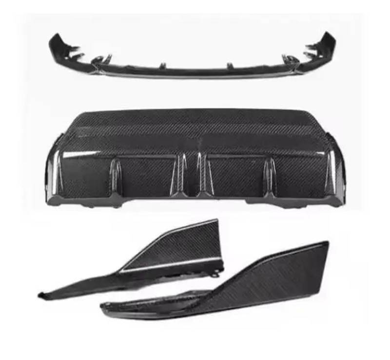 Frontspoiler Echtes Trockenes Carbon Stoßfänger Vorne Lippengrill Heckdiffusor Spoiler Seitenschweller Radbraue Spiegelkappe Für G42 M240i Coupé 2022 2023 2024 2025 Auto Frontstoßstange(Body Kit B) von RFSHOP