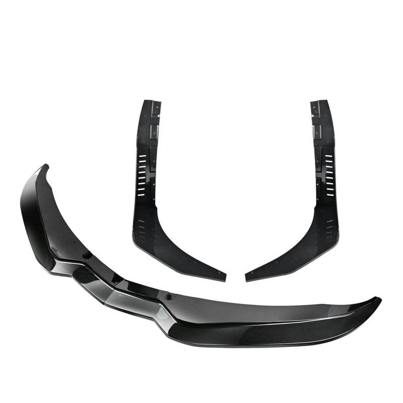 Frontspoiler Frontspoilerlippe Mit Seitlichen Winglets, Autozubehör, Glänzend Schwarzes Bodykit Für Chevrolet Für Corvette C7 2014 2015 2016 2017 2018 2019 Auto Frontstoßstange(Carbon Fiber Print) von RFSHOP