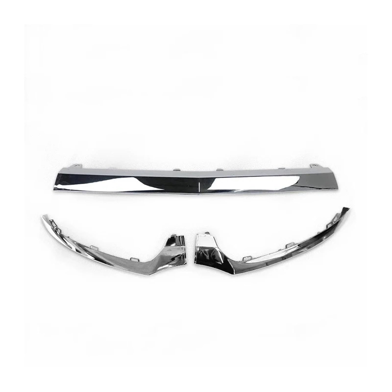 Frontspoiler Frontstoßstange Unterlippe Zierleiste Chrom Auto Body Kit Zubehör Glänzend Schwarz Für Benz Klasse C W205 2014 2015 2016 2017 2018 Auto Frontstoßstange(Chrome A Set) von RFSHOP