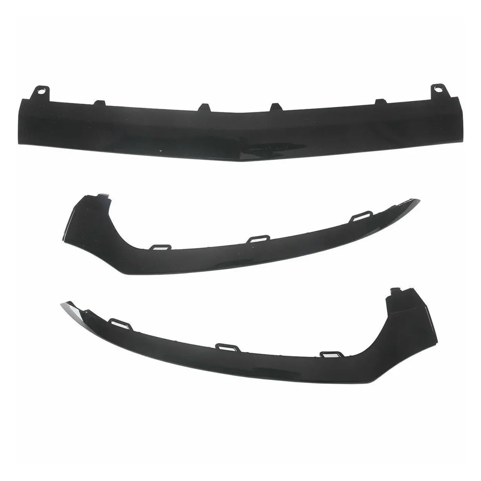 Frontspoiler Frontstoßstange Unterlippe Zierleiste Chrom Auto Body Kit Zubehör Glänzend Schwarz Für Benz Klasse C W205 2014 2015 2016 2017 2018 Auto Frontstoßstange(Glossy Black A Set) von RFSHOP