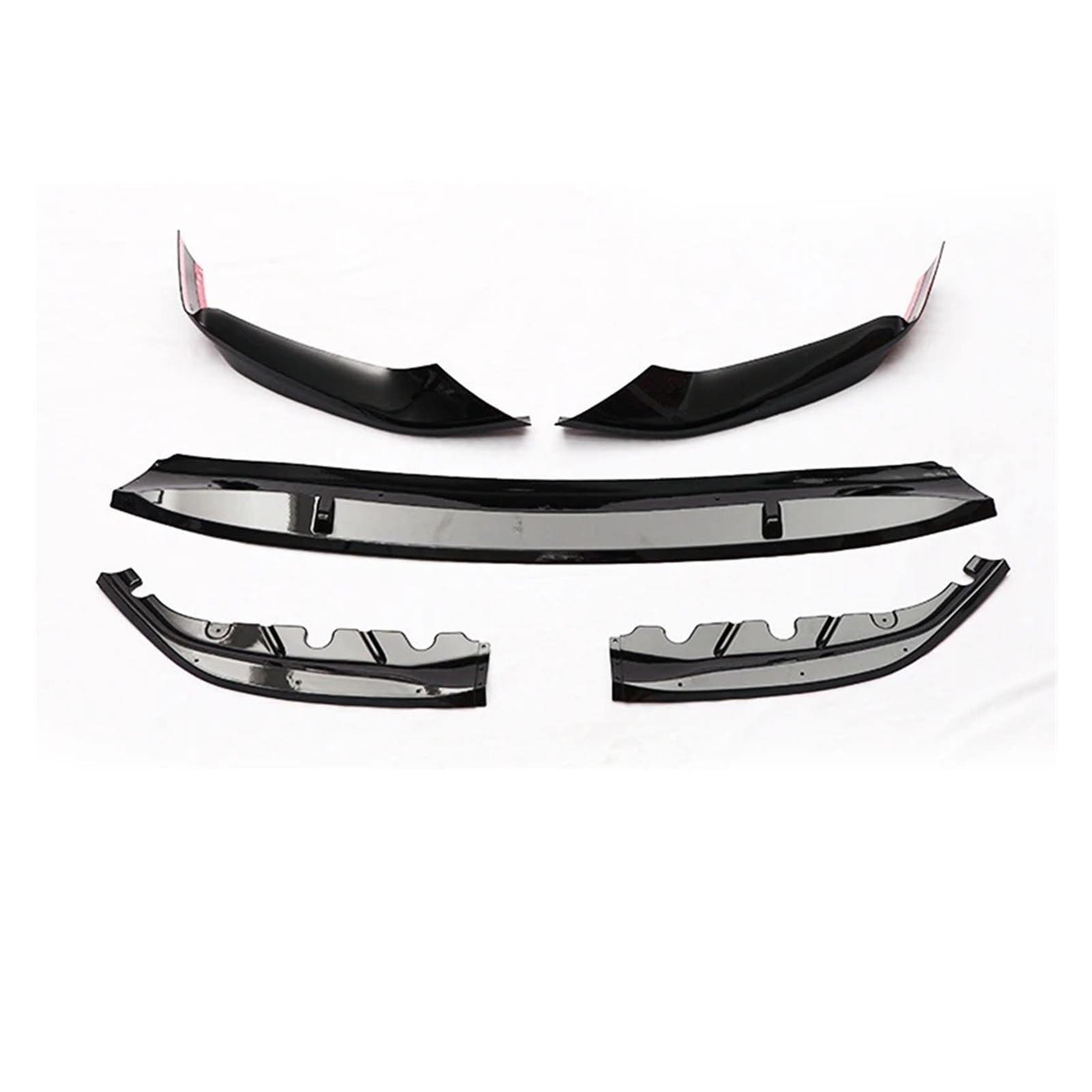 Frontspoiler Für 5 Series G30 G31 Tech Sport 2017 2018 2019 2020 4PCS Tuning Teile Auto Vorderen Stoßfänger Lip Spoiler Diffusor Körper Kit Splitter Auto Frontstoßstange(Glossy Black) von RFSHOP