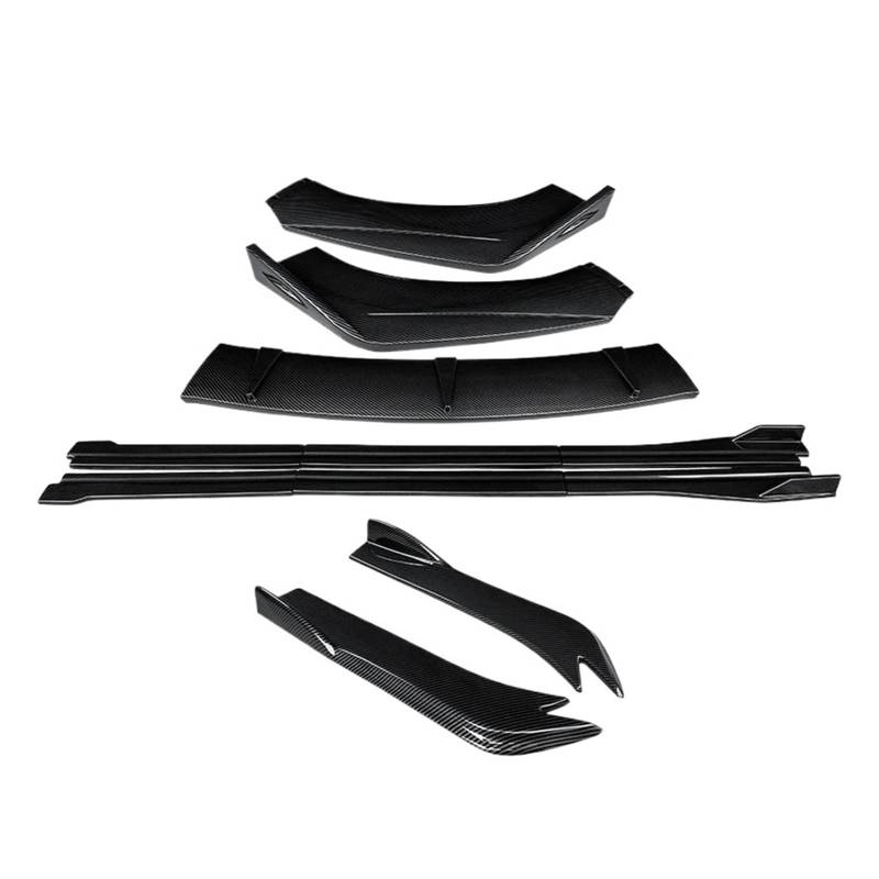Frontspoiler Für A5 2017 2018 2019 2020 2021 2022 Autozubehör Frontstoßstange Splitter Lip Spoiler Seitenschweller Erweiterungen Heckwickelwinkel Haifischflossen Auto Frontstoßstange(Four Carbon Look) von RFSHOP