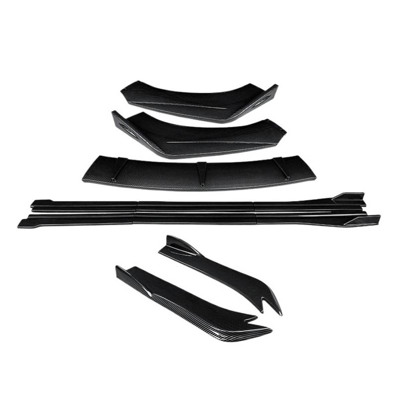Frontspoiler Für A5 2017 2018 2019 2020 2021 2022 Autozubehör Frontstoßstange Splitter Lip Spoiler Seitenschweller Erweiterungen Heckwickelwinkel Haifischflossen Auto Frontstoßstange(Two Carbon Look) von RFSHOP