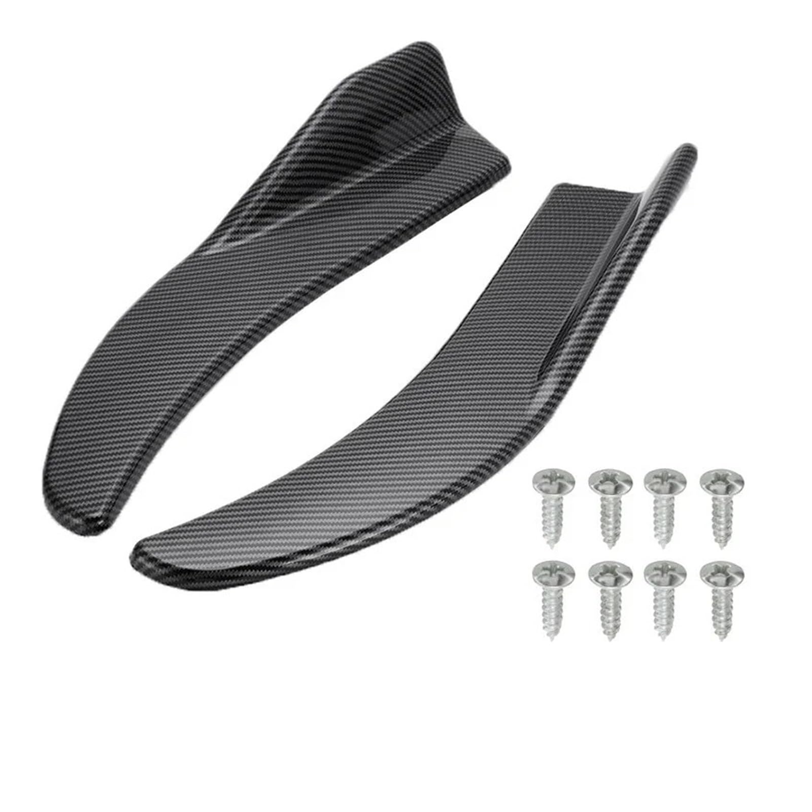 Frontspoiler Für Benz 1 Paar Universal Schwarz/Auto Carbon Fiber Bildschirm Auto Bumper Spoiler Front Lip Anti-Kollision Auto Frontstoßstange(Kohlefaser) von RFSHOP