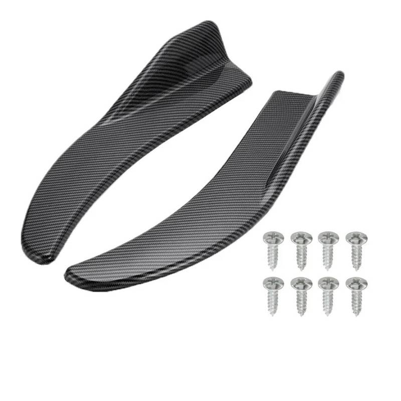 Frontspoiler Für Benz 1 Paar Universal Schwarz/Auto Carbon Fiber Bildschirm Auto Bumper Spoiler Front Lip Anti-Kollision Auto Frontstoßstange(Kohlefaser) von RFSHOP
