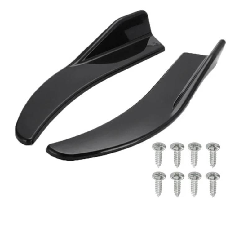Frontspoiler Für Benz 1 Paar Universal Schwarz/Auto Carbon Fiber Bildschirm Auto Bumper Spoiler Front Lip Anti-Kollision Auto Frontstoßstange(Schwarz) von RFSHOP
