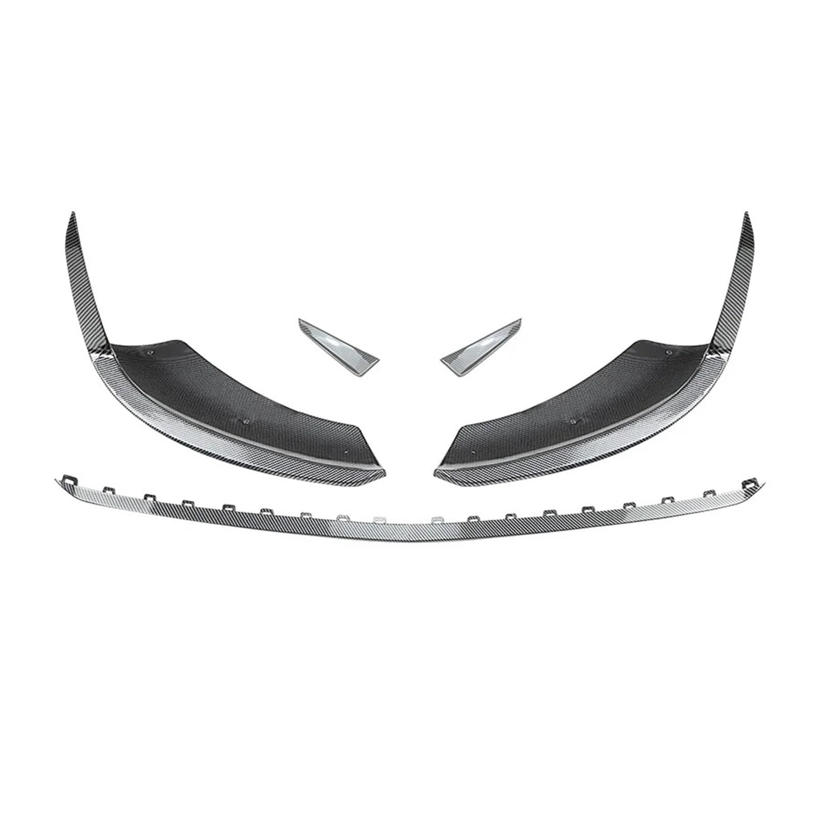 Frontspoiler Für Benz A-Klasse W177 A180 A200 A35 A45 Für AMG 2023 2024 2025 Glänzend Schwarz Außenzubehör Frontschürze Spoiler Splitter Trim Auto Frontstoßstange(Carbon Look A B C) von RFSHOP