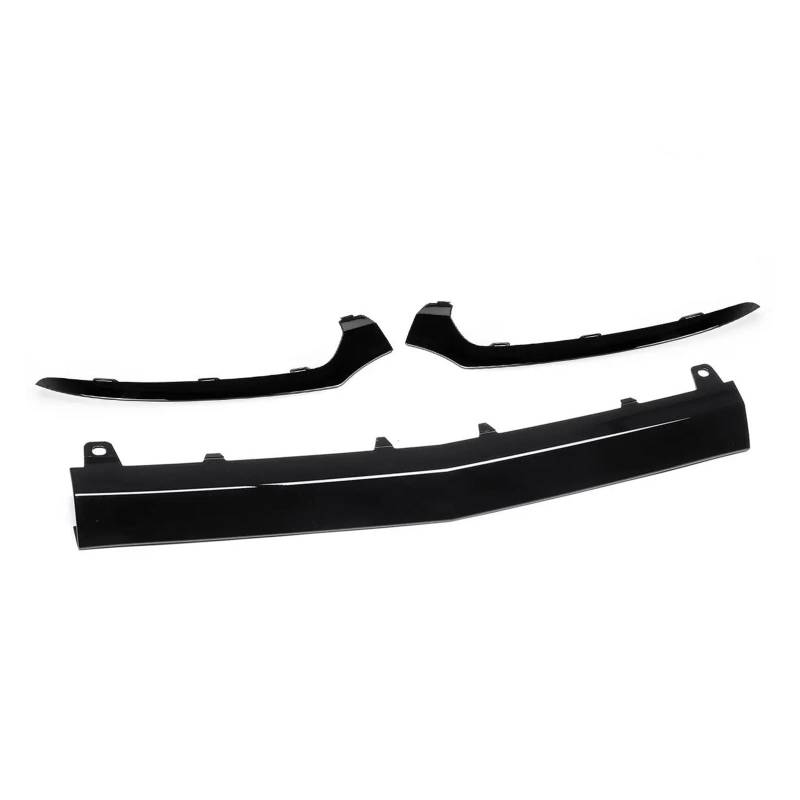 Frontspoiler Für Benz W205 C300 C400 C63 Für AMG 2015 2016 2017 2018 Chrom/Schwarz Auto Front Lower Bumper Lip Splitter Chrom Molding Cover Trim Auto Frontstoßstange(Black One Set) von RFSHOP
