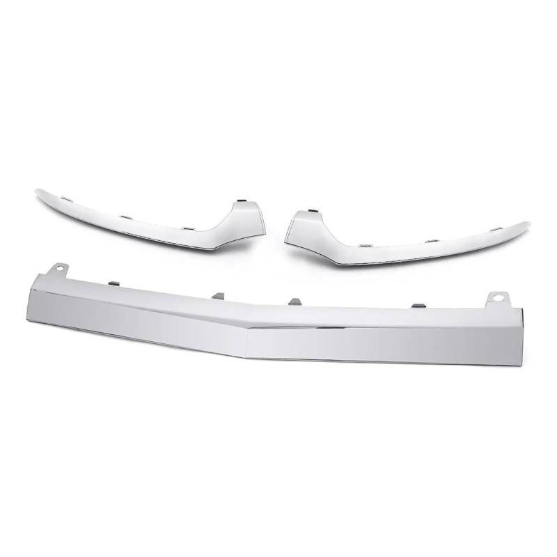Frontspoiler Für Benz W205 C300 C400 C63 Für AMG 2015 2016 2017 2018 Chrom/Schwarz Auto Front Lower Bumper Lip Splitter Chrom Molding Cover Trim Auto Frontstoßstange(Chrome One Set) von RFSHOP