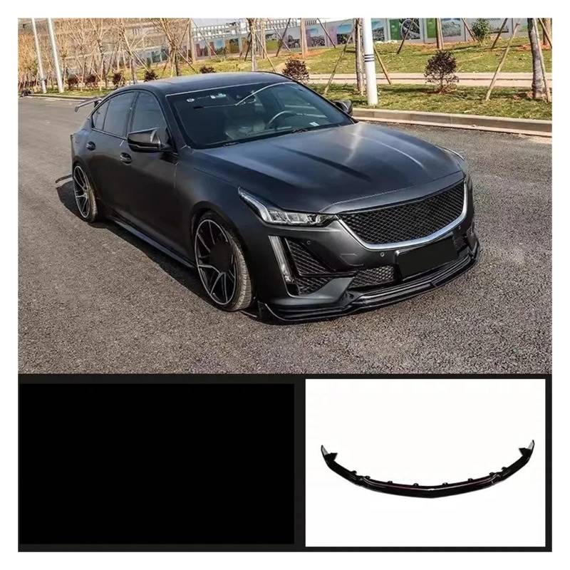 Frontspoiler Für Cadillac CT4 CT5 2020-2021 Modifizierte Kohlefaser Glanz Schwarz Auto Kleine Surround Frontschaufel Autozubehör Frontlippe Auto Frontstoßstange(Front Lip 4) von RFSHOP