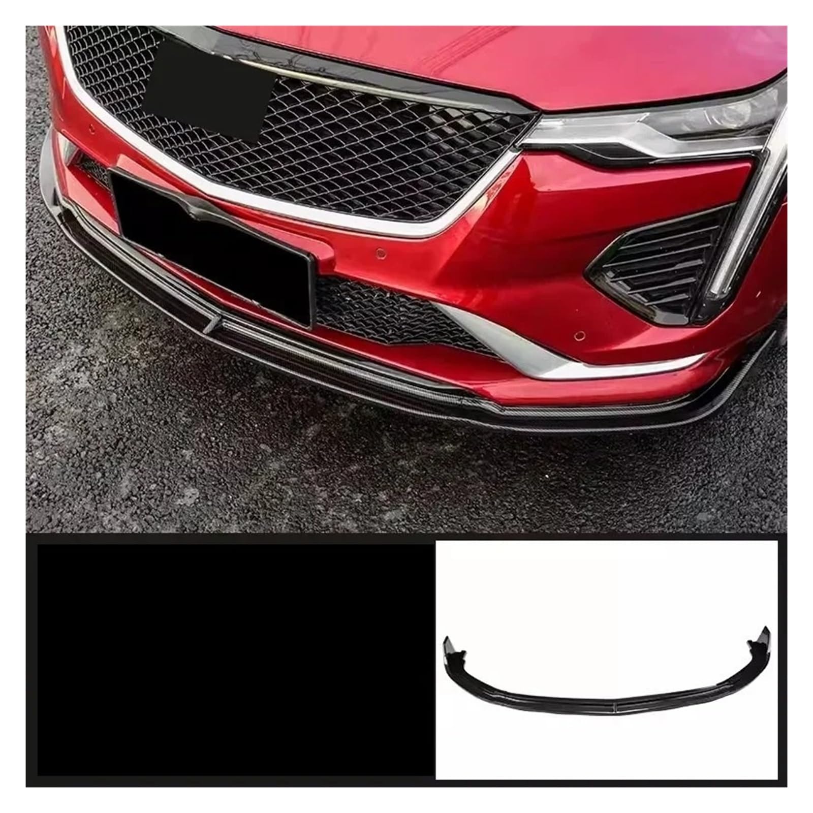 Frontspoiler Für Cadillac CT4 CT5 2020-2021 Modifizierte Kohlefaser Glanz Schwarz Auto Kleine Surround Frontschaufel Autozubehör Frontlippe Auto Frontstoßstange(Front Lip 6) von RFSHOP