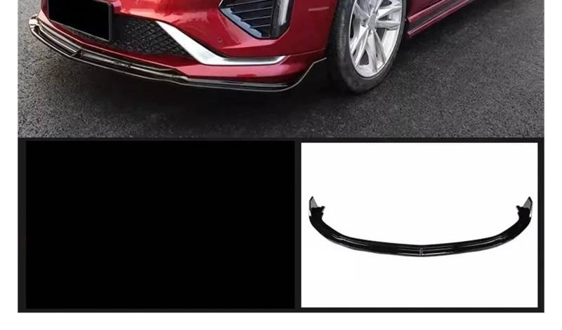 Frontspoiler Für Cadillac CT4 CT5 2020-2021 Modifizierte Kohlefaser Glanz Schwarz Auto Kleine Surround Frontschaufel Autozubehör Frontlippe Auto Frontstoßstange(Front Lip 8) von RFSHOP