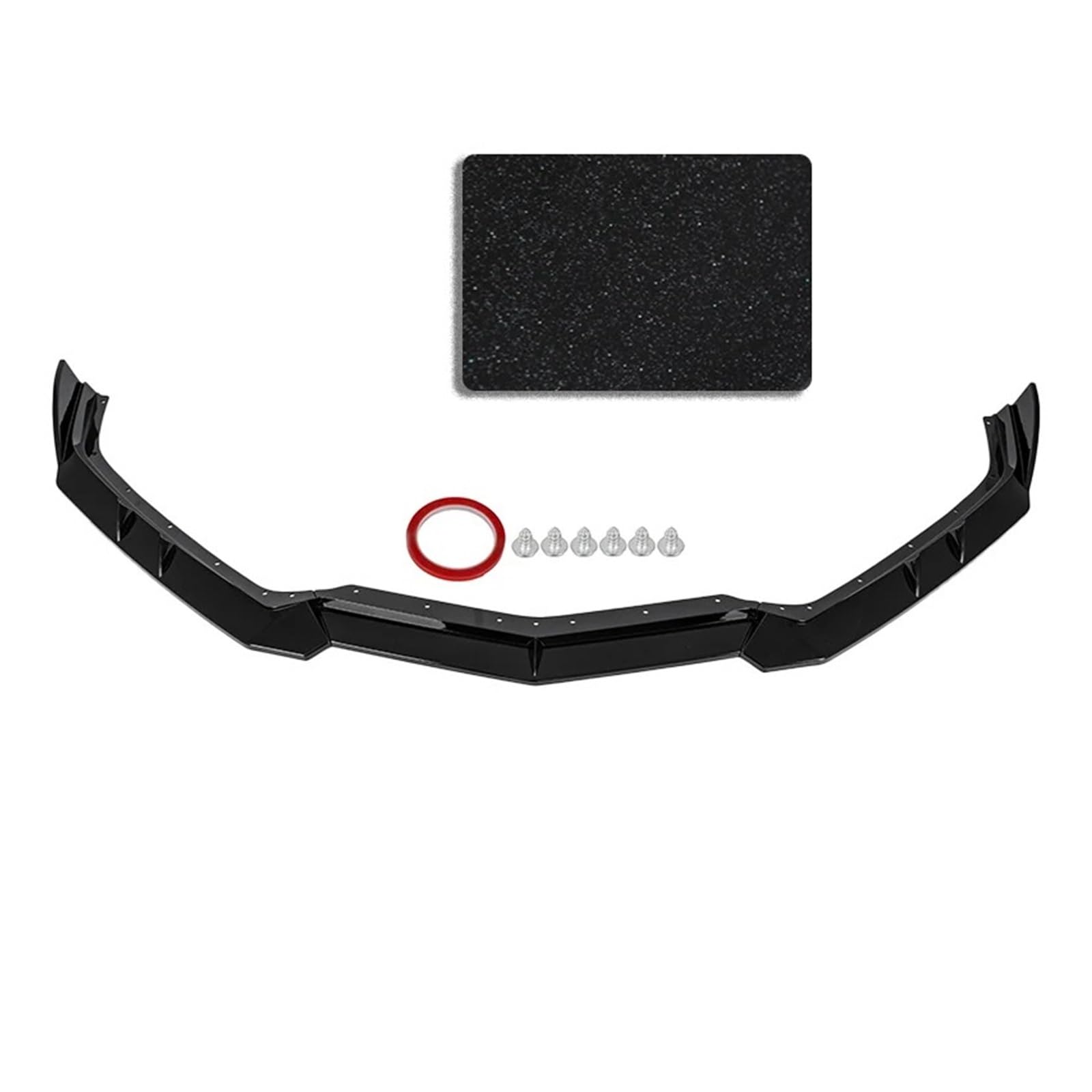 Frontspoiler Für Chevy Für Corvette C8 Z51 2020 2021 2022 2023 2024 Außenkoratives Autozubehör 3-teiliges Frontspoilerlippensplitter-Winglet Auto Frontstoßstange(Carbon Flash) von RFSHOP