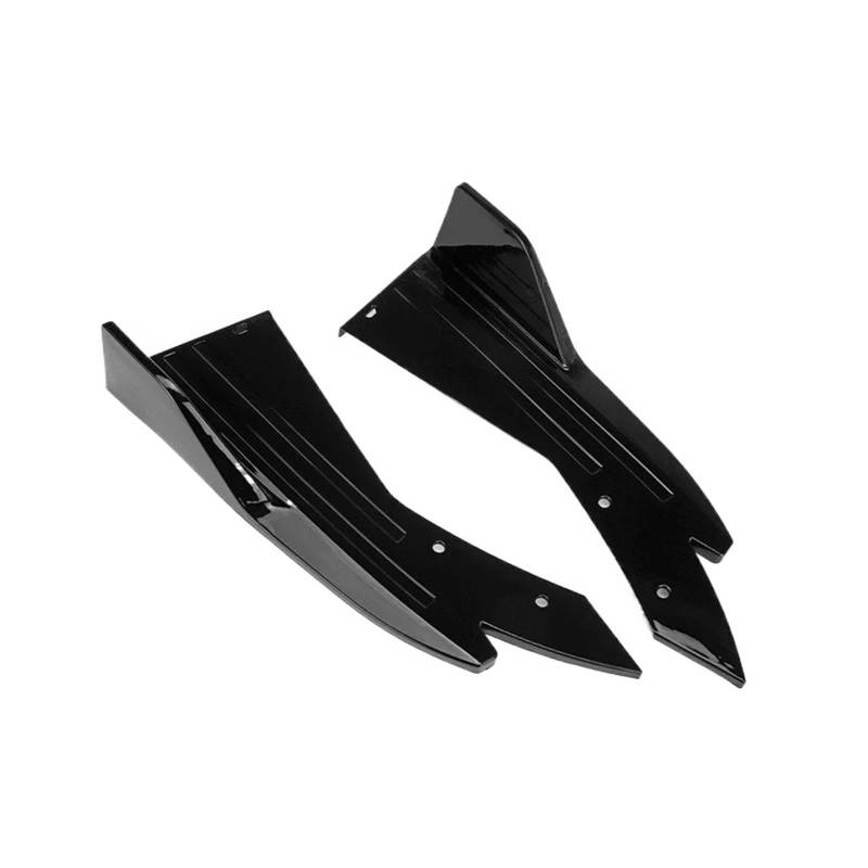 Frontspoiler Für Civic Universal Style Auto Heckstoßstange Lip Modifikation Zubehör Carbon Fiber Seitenschweller Spoiler Auto Frontstoßstange(Bright Black) von RFSHOP