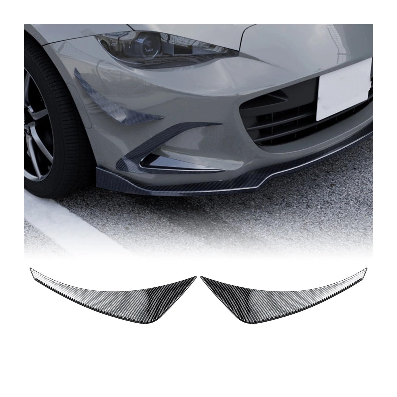 Frontspoiler Für Mazda Für MX-5 Für MX5 ND Für Miata 2016-2020 2021 2022 2023 2024 2025 Ansaugrahmen Canards Spoiler Splitter Kit Frontstoßstange Air Vent Borte Auto Frontstoßstange(2X Carbon Look-B Frontspoiler Für Mazda Für MX-5 Für MX5 ND Für Miata 2016-2020 2021 2022 2023 2024 2025 Ansaugrahmen Canards Spoiler Splitter Kit Frontstoßstange Air Vent Borte Auto Frontstoßstange(2X Carbon Look-B von RFSHOP