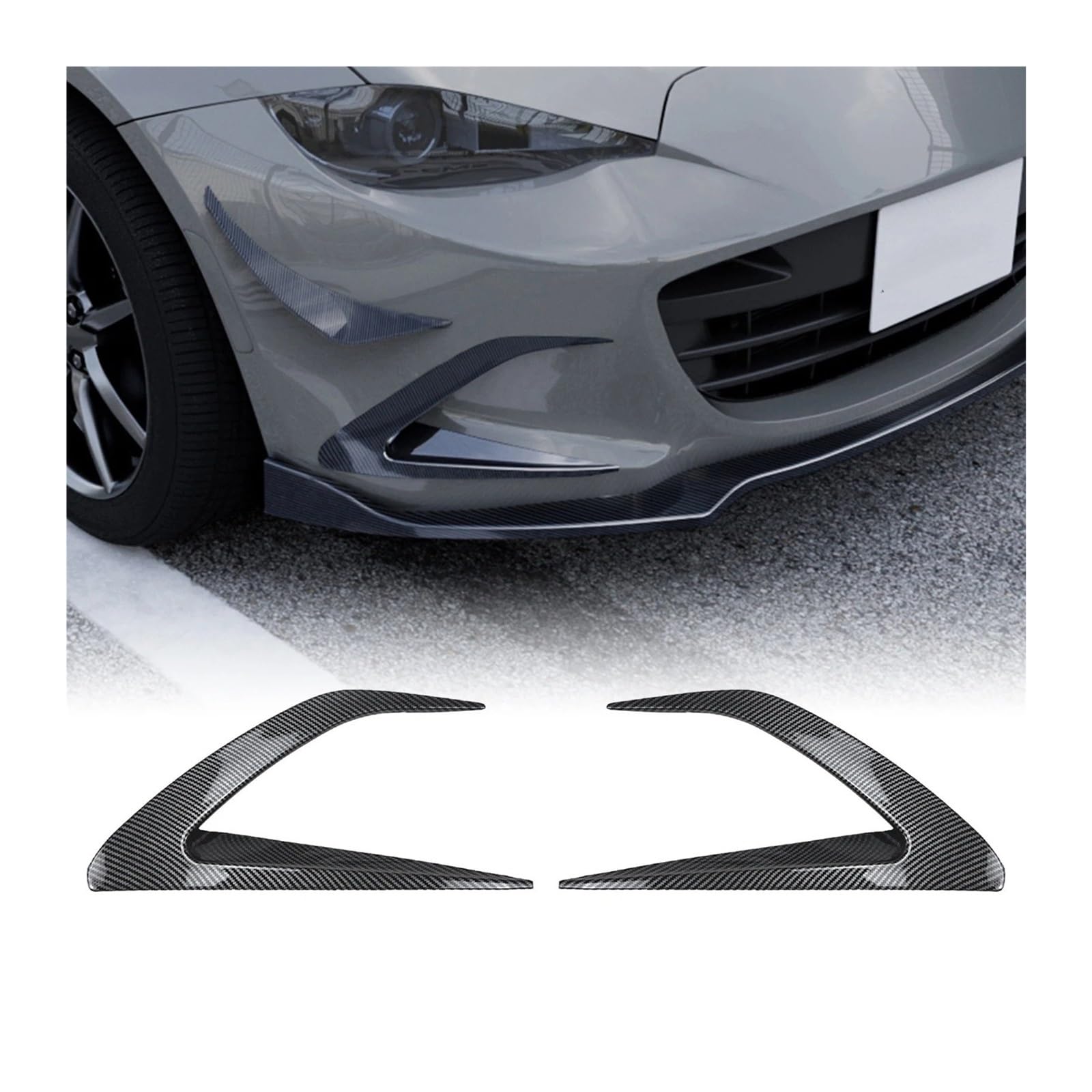 Frontspoiler Für Mazda Für MX-5 Für MX5 ND Für Miata 2016-2020 2021 2022 2023 2024 2025 Ansaugrahmen Canards Spoiler Splitter Kit Frontstoßstange Air Vent Borte Auto Frontstoßstange(2X Carbon Look-C Frontspoiler Für Mazda Für MX-5 Für MX5 ND Für Miata 2016-2020 2021 2022 2023 2024 2025 Ansaugrahmen Canards Spoiler Splitter Kit Frontstoßstange Air Vent Borte Auto Frontstoßstange(2X Carbon Look-C von RFSHOP