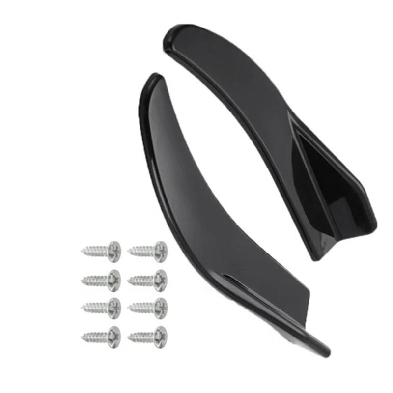 Frontspoiler Für Toyota 1 Paar Universal Schwarz/Auto Carbon Fiber Bildschirm Auto Bumper Spoiler Front Lip Anti-Kollision Auto Frontstoßstange(Schwarz) von RFSHOP