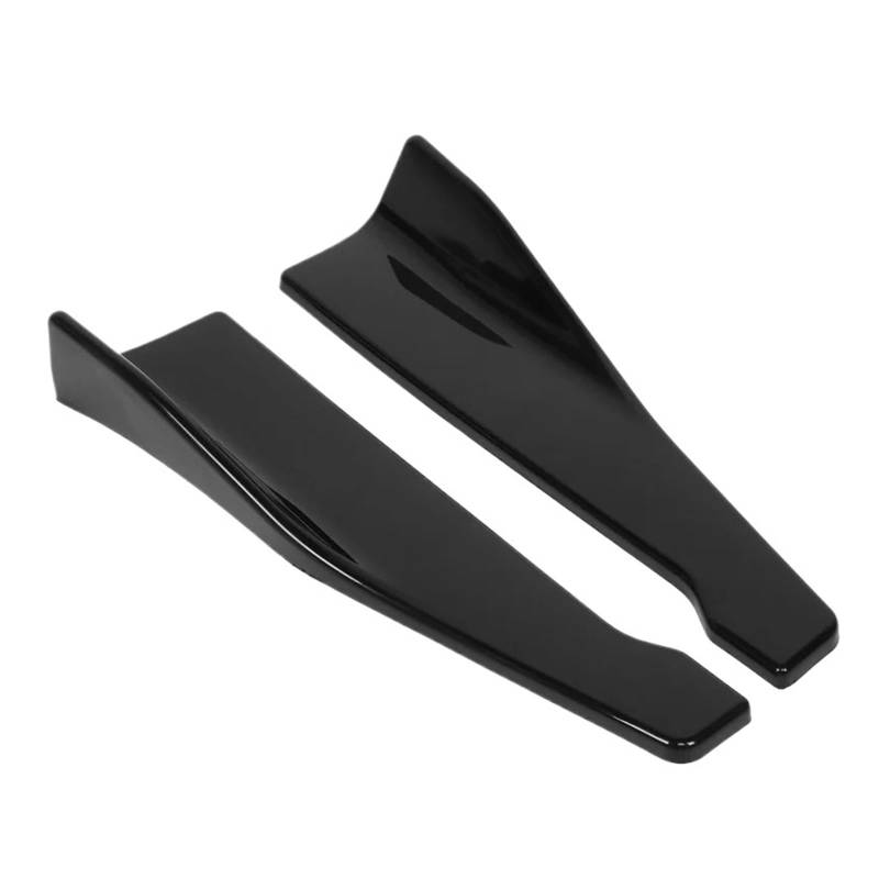 Frontspoiler Für Universal Auto Vorne Hinten Stoßstange Streifen Lip Spoiler Diffusor Splitter Scratch Protector 48CM Länge Auto Frontstoßstange(Schwarz) von RFSHOP
