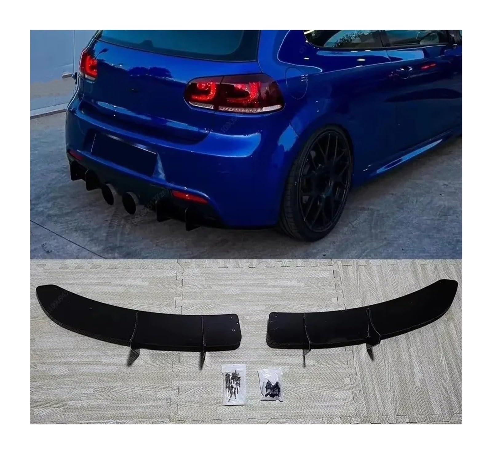 Frontspoiler Für VW Für Golf 6 MK6 R R20 2008-2010 2011 2012 2013 Auto Frontschürze Lip Spoiler Splitter Diffusor Flektor & Heckschürze Diffusor Bodykit Tuning Auto Frontstoßstange(Rear Diffuser Bla Frontspoiler Für VW Für Golf 6 MK6 R R20 2008-2010 2011 2012 2013 Auto Frontschürze Lip Spoiler Splitter Diffusor Flektor & Heckschürze Diffusor Bodykit Tuning Auto Frontstoßstange(Rear Diffuser Bla von RFSHOP
