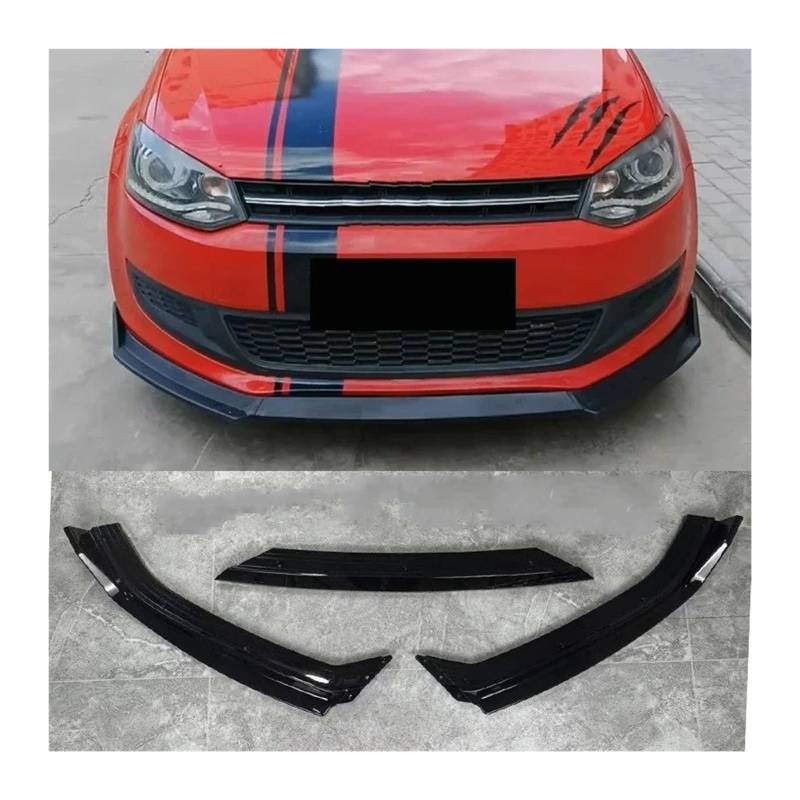 Frontspoiler Für VW Für Polo MK5 6R Für TSI Für TDI Standard 2009-2017 & MK6 Für GTI MPI TGI 2017-2020 2021 Frontschürze Lip Splitter Spoiler Diffusor Bodykits Auto Frontstoßstange(MK5 2009-2013 Black von RFSHOP