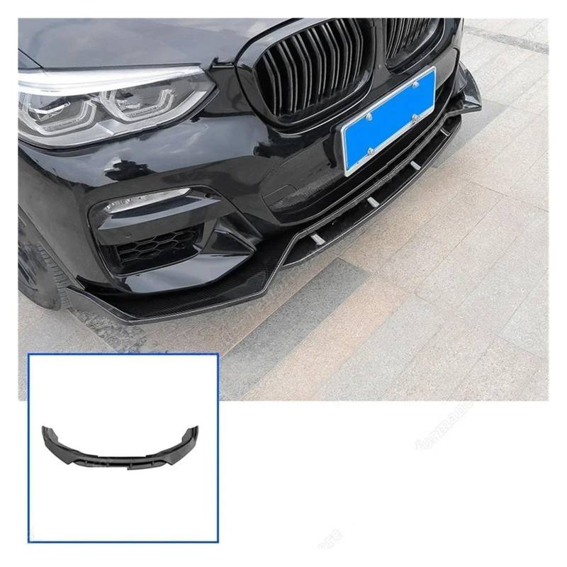 Frontspoiler Für X3 Für X4 M40 G01 G02 2017 2018 2019 2020 2021 Sport Performance Frontstoßstange Lip Body Kit Außenverkleidung Canard Lip Splitter Custom Auto Frontstoßstange(Carbon Look) von RFSHOP