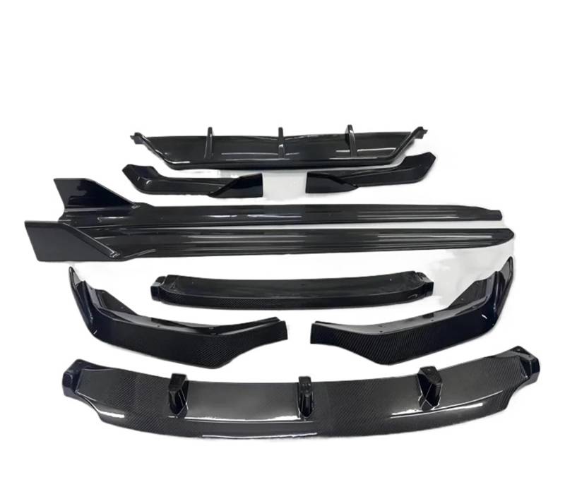 Frontspoiler Für X5 F15 2014 2015 2016 2017 2018 Carbon Fiber Front Bumper Lip Heckdiffusor Körper Seitenschweller Kit Spoiler Modifikation Auto Frontstoßstange(1 Set Carbon Fibre) von RFSHOP
