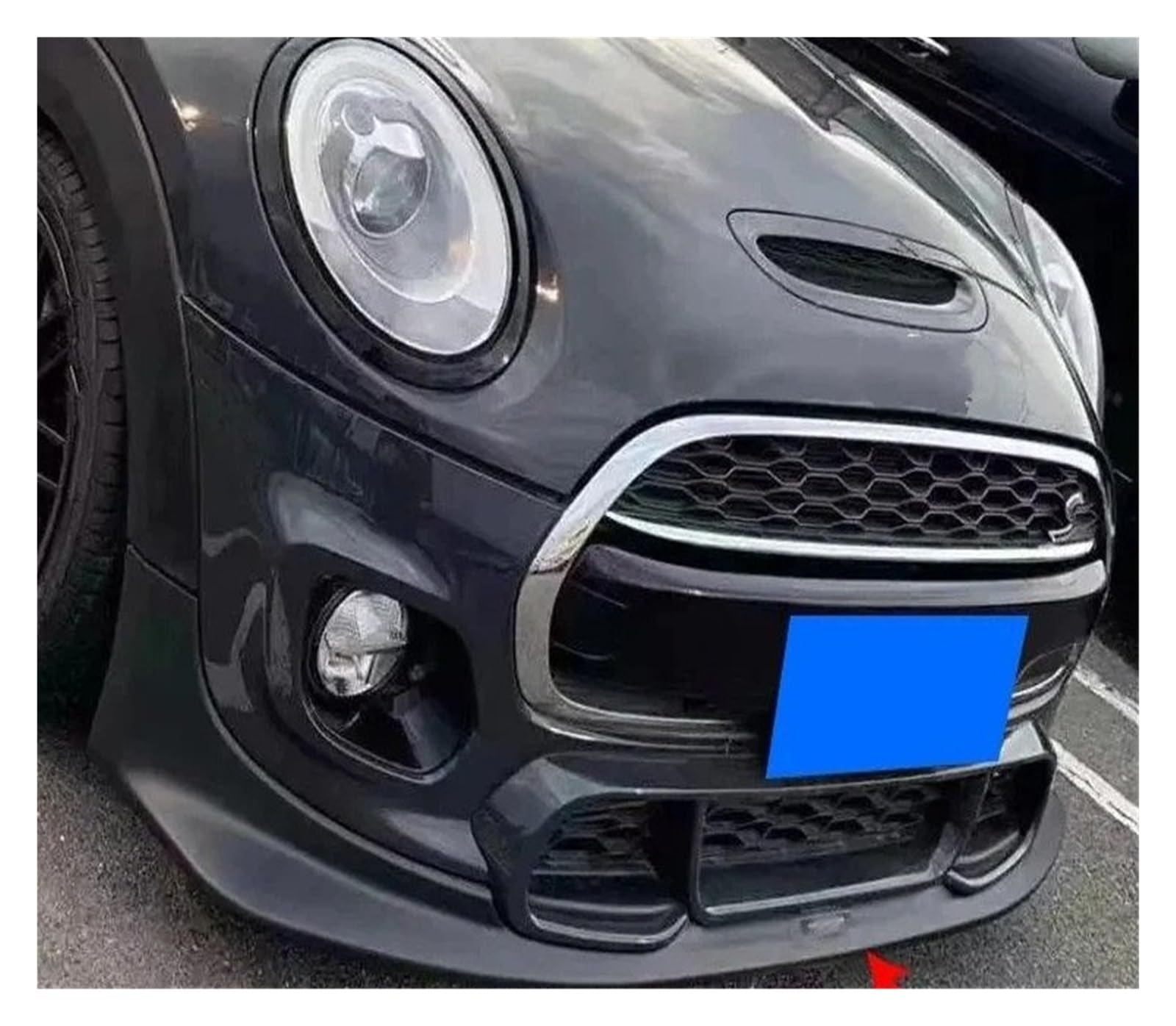 Frontspoiler Karosserie-Kit Spoiler Duck Lip Guard Cover Carbon Frontstoßstangenlippe Splitter (nur JCW Vorne) Für F56 Für Mini Für Cooper S 2 STÜCKE DAG Auto Frontstoßstange(2PCS Glossy Black) von RFSHOP