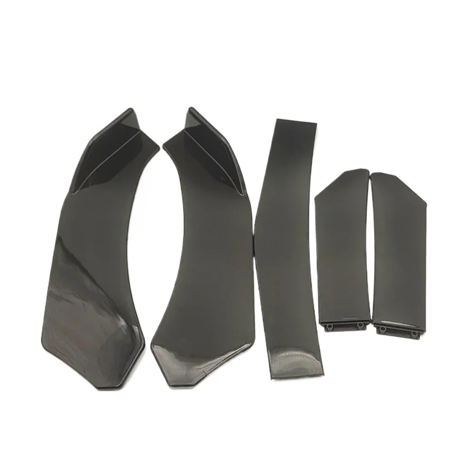 Frontspoiler Universalzubehör 5-teilig Auto Frontstoßstange Lip Body Kit Spoiler Splitter ABS Stoßstange Canard Lip Splitter Auto Frontstoßstange(Schwarz) von RFSHOP