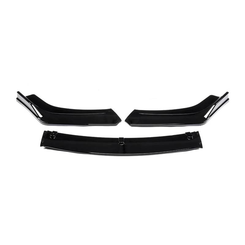 Frontspoiler Universelle Dreistufige Frontschaufel Carbon-Muster Frontschaufel Frontlippe Frontstoßstangenecke Kleine Surround-Automodifikation Auto Frontstoßstange(Bright Black) von RFSHOP