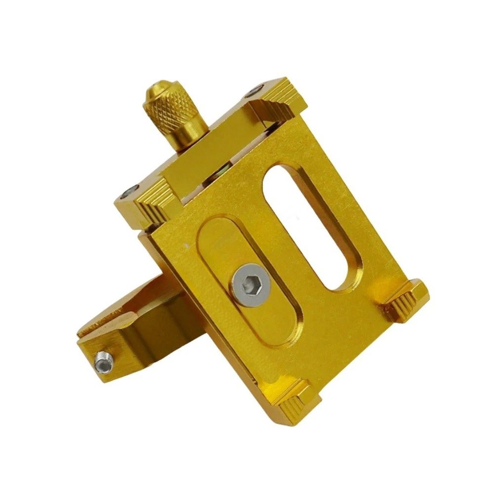 Handyhalterung Motorrad Für 22-mm-Lenker Ist Der Telefonhalter Aus CNC-Aluminium Für Motorräder Geeignet. Navigationshalterungen Aus Legierung, Elektrofahrräder, Roller Usw.(Golden) von RFSHOP