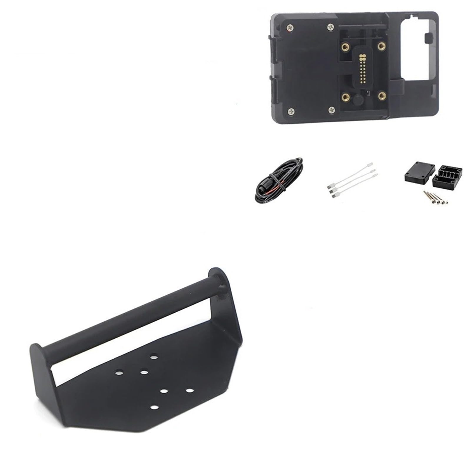 Handyhalterung Motorrad Für 390 790 890 ADV Abenteuer Rally 2017-2021 Motorrad Acryl Rally Windschutzscheibe Windschutz Drahtlose Ladegerät Navigation Halterung(Wireless and Bracket) von RFSHOP