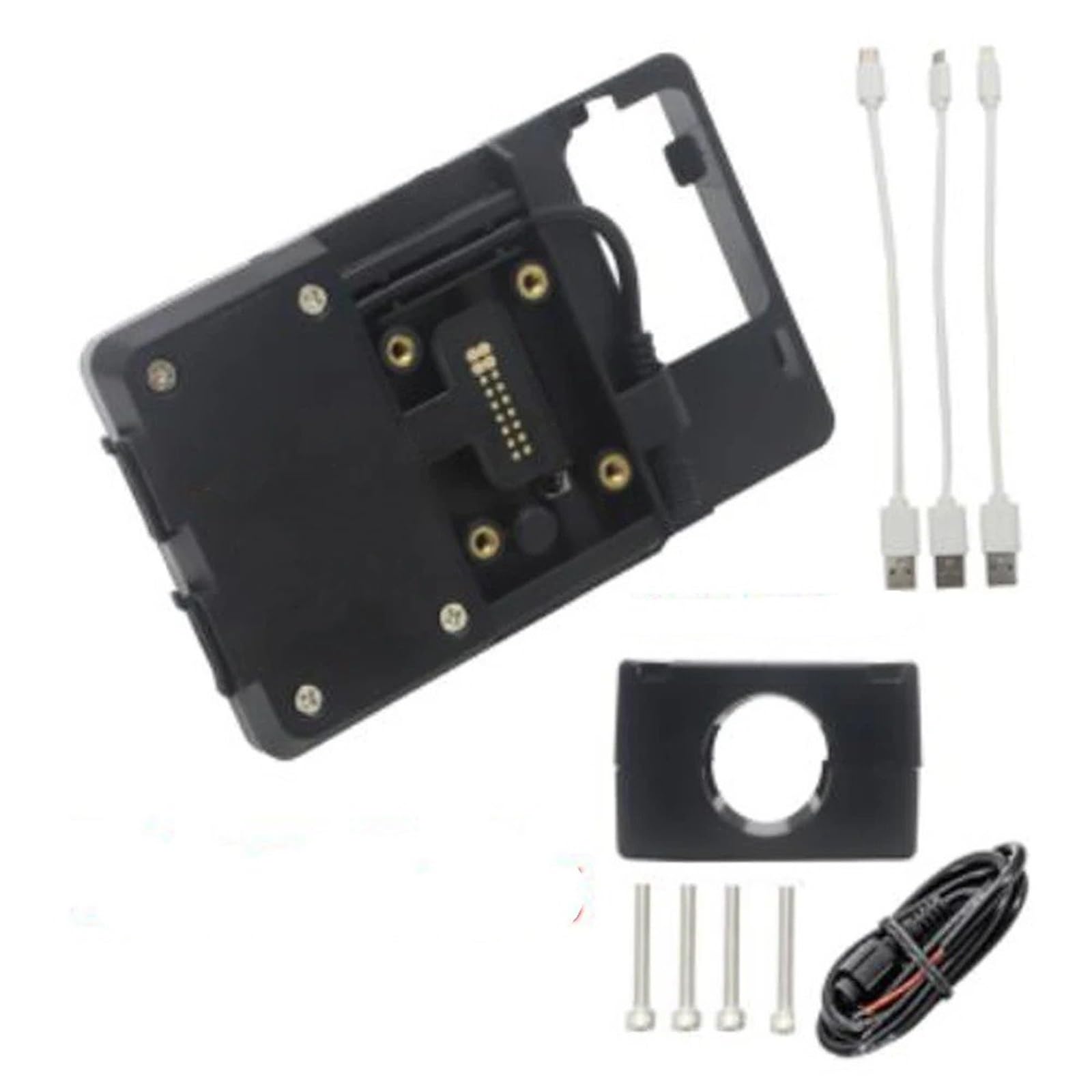 Handyhalterung Motorrad Motorrad-Handy-GPS-Halterung, Kabellose Lade-Windschutzscheibe, 22 Mm, Navigationshalterung Für NC 750 X 750X NC750X 2021(Phone Holder) von RFSHOP