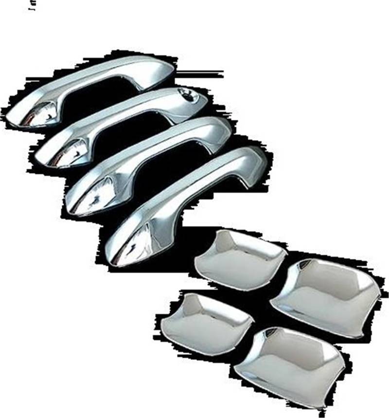 RFVBG, for Kia, Rio 4 X-line 2017 2018 2019 2020 Chrom Carbon Faser Türgriff Abdeckung Cup Bowl Trim Aufkleber Overlay Autotürgriffabdeckung(Chrome Handle Bowl) von RFVBG