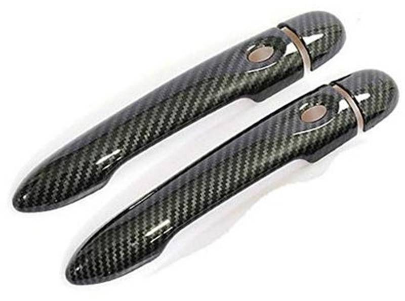 RFVBG, for Renault, Alpine Vision A110 2017 2018 2019 2020 2021 Glänzende Kohlefaser-Autotürgriffabdeckung Autotürgriffabdeckung(Black Carbon 0key 2 Button) von RFVBG