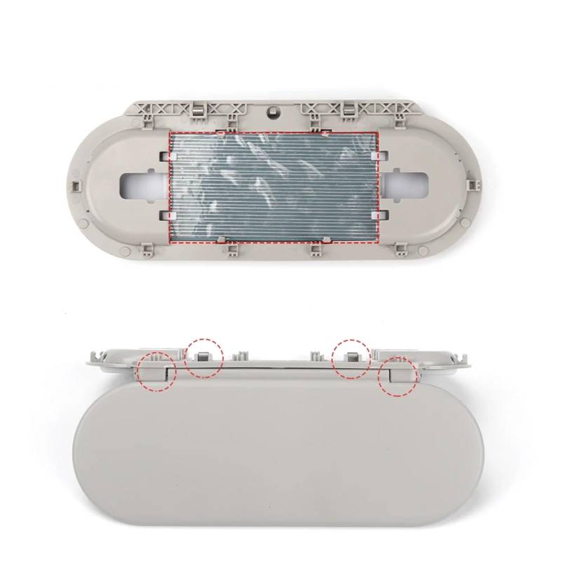 RFVBG Auto-Innenraum-Sonnenblende, Sonnenschutzverkleidung, Kosmetikspiegelabdeckung, Autozubehör, for Mini, Cooper S, One D, JCW F54 F55 F56 F60 Kosmetikspiegelabdeckung für die Sonnenblende im Auto( von RFVBG