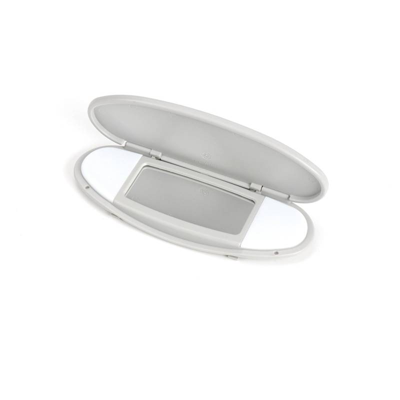 RFVBG Auto Sonnenblende Sonnenschutz Panel Gehäuse Kosmetikspiegel Abdeckung, for MINI, R55 R56 R60, for, for MINI, 51167316833 Zubehör Kosmetikspiegelabdeckung für die Sonnenblende im Auto(Grey) von RFVBG