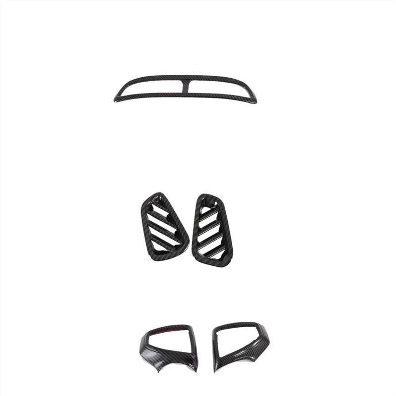 RFVBG Autoinnenausstattung, Armaturenbrett-Mittelkonsole, Klimaanlage, Auslass-Entlüftungsabdeckung, Verkleidung, Styling, for Hyundai, Tucson 2019 2020, Kohlefaser Lüftungsschlitz-Abdeckung fürs Auto von RFVBG
